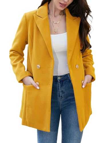 IDEALSANXUN Wool Coats for Women 2023 Trench Coat Peacoats Fall Winter Clothes
