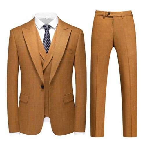 Mens Wedding Suits 3 Piece Back Double Slit Groom Wear Designer Male Dress Party Suit Gentleman