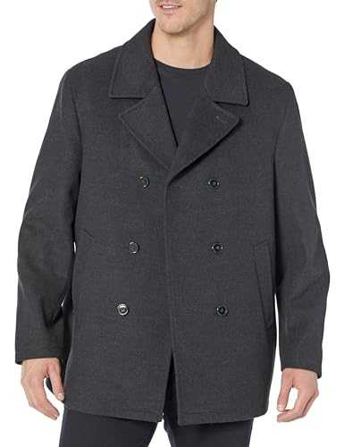 Ben Sherman Men's Boris Classic Double Breasted Peacoat Jacket