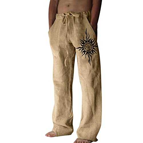 Motorcycle Trousers for Men Drawstring Elastic Waist with 6 Pockets Stretch Hiking Trousers Mens Men's Hardwearing Water Repellent Multi Pocket Mens Cargo Slim