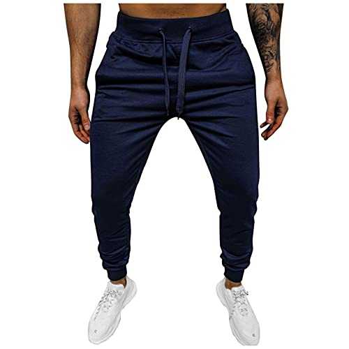 Mens Joggers Gym Sweatpants Slim Fit Tracksuit Bottoms Tracksuit Bottoms Casual Jogging Workout Trousers with Pockets Plus Velvet Thickening Men's Pants