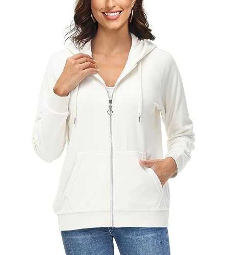 EKLENTSON Women's Hoodies Fleece Jackets Velour Full Zip Outerwear Winter Casual Warm Windproof Coat with 2 Side Pockets