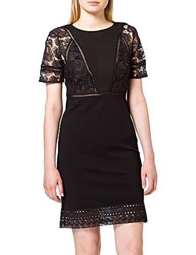 French Connection Women's Viola LULA Dress, Black (Black 1), 8 (Size:-8-)