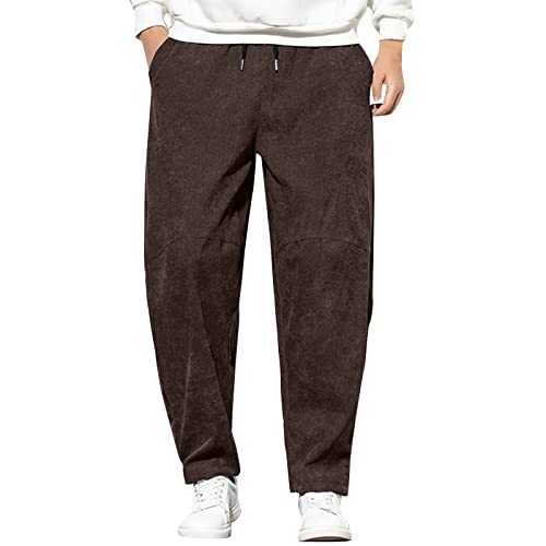 Jogging Bottoms Men Loose Fit - Sweatpants Mens Regular Fit Training Trousers Lightweight Workout Trousers Stretch Work Pants Elasticated Waist Drawstring Trousers Hiking Trousers Tracksuit Bottoms