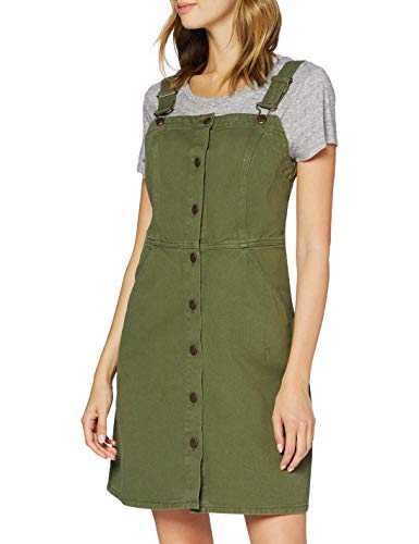 Peopletree Women's Pinafore Dress Casual, Green, Large