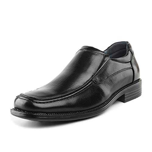 Bruno Marc Men's Leather Lined Square Toe Dress Loafers Shoes