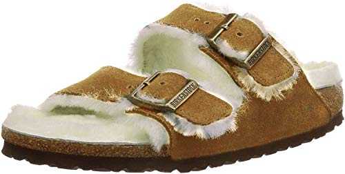 Birkenstock Unisex Arizona Shearling Sandal, Mink, Size 43 EU (10-10.5 M US Men)