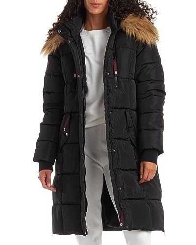 CANADA WEATHER GEAR Women's Winter Jacket - Heavyweight Long Length Bubble Puffer Parka (S-3X)