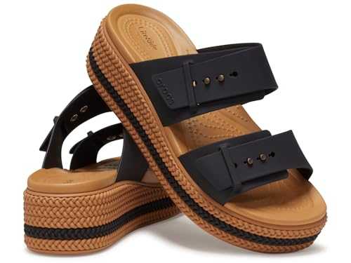 Women's Brooklyn Woven Buckle Wedge Sandal, Black, 9 UK