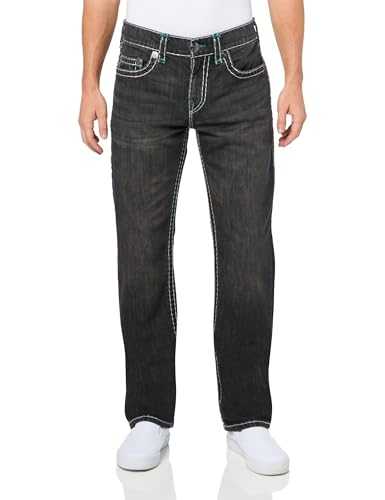 True Religion Mens Super T Triple Logo Straight Jeans