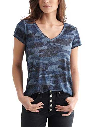 Lucky Brand Women's Camo Burnout Tee Shirt T