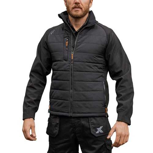 Xpert - Pro Rip-Stop Hybrid Everyday Work Wear Jacket. Lightweight And Breathable Water Resistant, Insulated Windbreaker Jacket For Men With Anti Rip Fabric and Zip Pockets