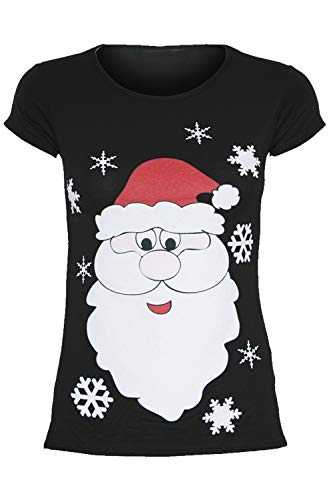 Fashion Star Womens Xmas Tree Bells CandyStick Reindeer Top