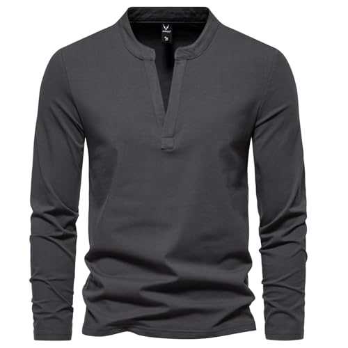 Outlet XXXL T Shirts for Men UK Jumpers for Mens T Shirt Ribbed Knitwear Mens Designer T-Shirts 100% Cotton Workwear Clothes Long Sleeve Shirt Christmas