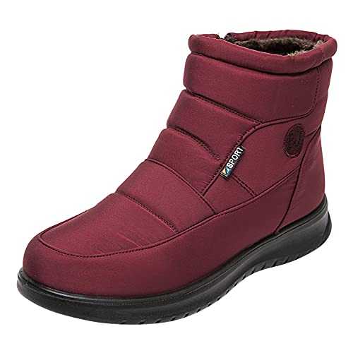 CEWIFO Womens Wide Fit Ankle Boots Lace Up Non-Slip Slip on Boots Womens Black Low Heel Ankle Boots Women Womens Grey Boots Suede Ankle Boots Flat