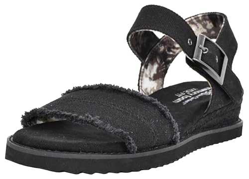 Women's Desert Kiss-Adobe Princess Sandal, Black/Black, 8.5 Wide