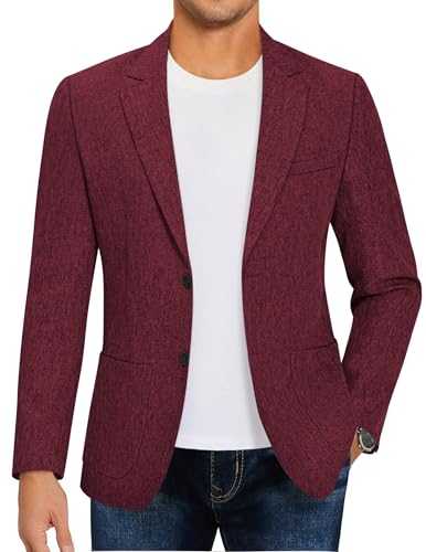 COOFANDY Mens Casual Blazer Sport Coat Lightweight Two Button Business Jackets