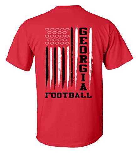 Football Flag American Flag Sports Fan Game Day Tailgating Short Sleeve T-Shirt Graphic Tee