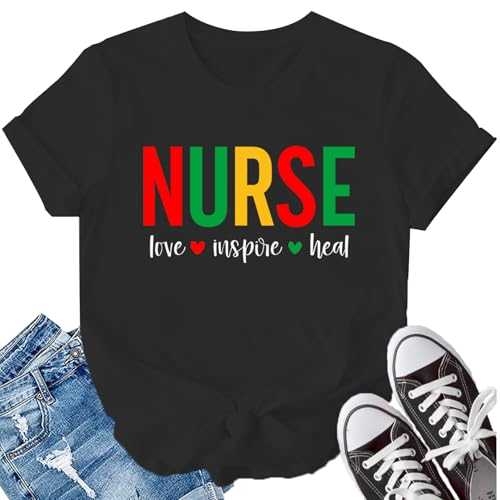LBP Womens Nurse Shirt Nurse Leopard Print Tshirt Love Inspired Healing Top