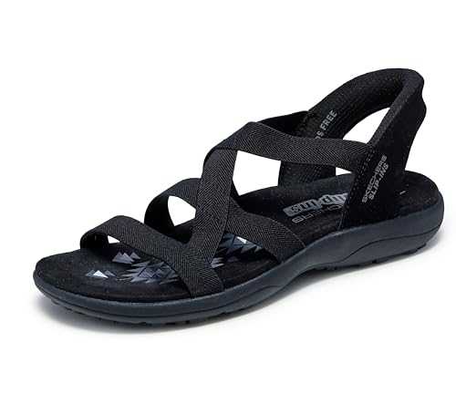 Womens Black Sandals Hands Free Slip Ins Ladies Vegan 163460/BBK