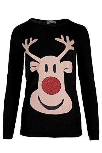 Fashion Star Womens Reindeer Gingerbread Santa Xmas T Shirt