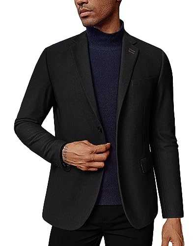 PaulJones Mens Blazer Casual Suit Jacket Tweed Jacket Regular Fit Blazer Jacket Sports Coats