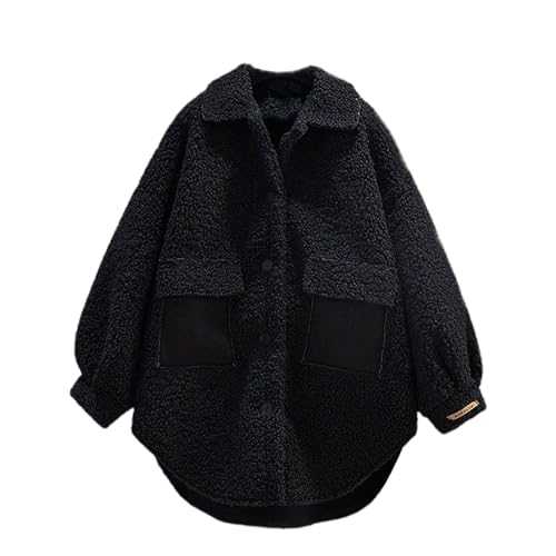 NSICBMNO Fleece Jacket Women Longline Coats Oversized Jackets Ladies Button Up Cardigans Long Sleeve Jacket Plus Size Teddy Coat Baggy Jacket Outwear Fuzzy Fleece Jacket Warm Coats Loungewear