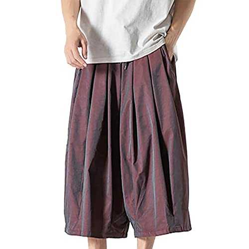 Generisch Harun Cargo Trousers with Straight, Wide Leg for Men, Neutral Gradient, Casual Flared Trousers Men's Black Suit Trousers, Men's Sports Trousers, Men's Short