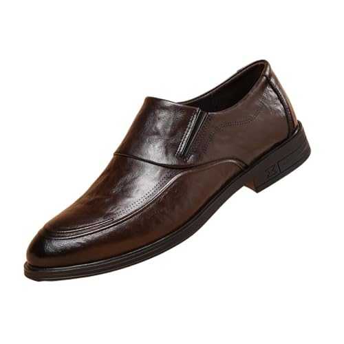 Men's Business Casual Slip-On PU Leather Shoes, Classic Formal Oxford Shoes Business Wingtip Dress Shoes