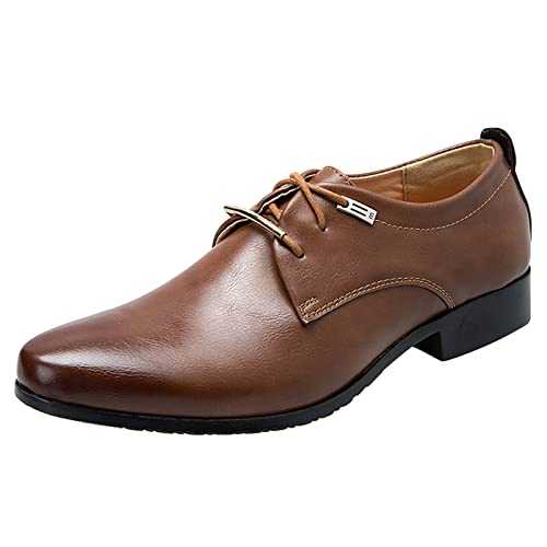 Oxford Shoes for Men Clearance Mens Smart Shoe Oxfords Lace-ups Shoes Black Dress Shoes Smart Casual Shoes Non-Slip Business Shoes for Men UK