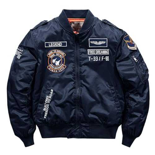 TangDao Men’s Bomber Jacket Windproof Warm Fleece Winter Coat Multi Pocket Military Style Padded Lined Flight Jacket