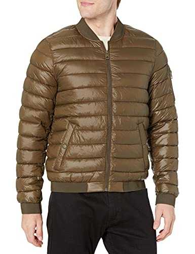 GUESS Men's Light Weight Bomber Puffer Jacket