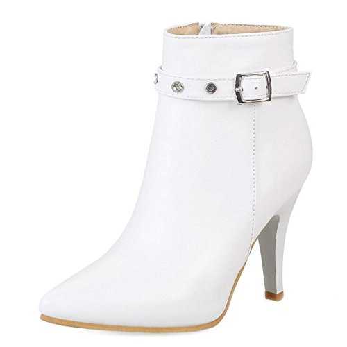 SJJH Women Tassle Boots with Pointed Toe and Thin Heel