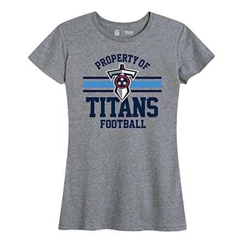 Team Fan Apparel NFL Womens Plus Size Short Sleeve Property of T-Shirt, Official Team Apparel, Tagless Contour Fit Tee