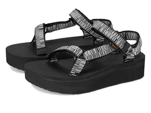 Women's Flatform Universal Sandal, Digit Black/White, 7 UK