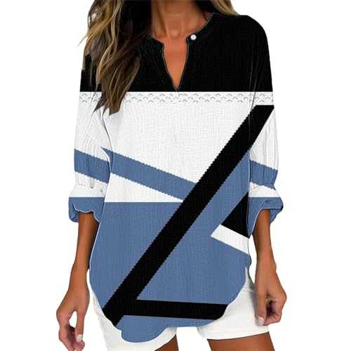 Summer Tops for Women's Casual Shirt UK V Neck Short Sleeve Tunic Blouses Loose Fit Pleated Shirts Floral Print Ladies Tshirts Fashion Holiday
