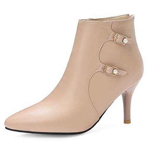 StyliShoes Women Fashion Ankle Boots with Pointed Toe and Stiletto