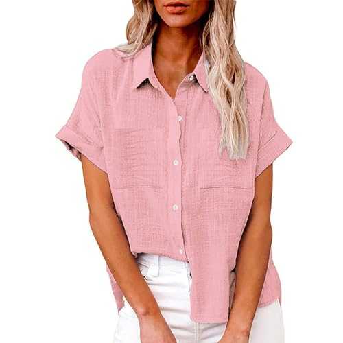 summer blouse for women lightweight airy blouse short sleeve blouse for women plus size black elegant long blouse short sleeve blue linen blouse loose blouse