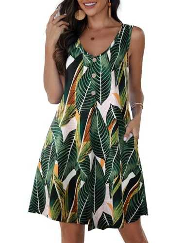 JollieLovin Womens Sleeveless Comfy Plus Size Tunic Tank Top with Flare Hem