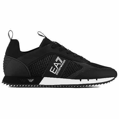 EA7 Men's Woven Trainers, Black
