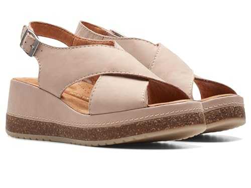 Women's Kassanda Step Wedge Sandal, Sand Nubuck, 6.5