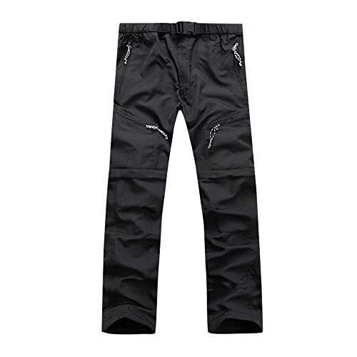 Men's Outdoor Hiking Convertible Trousers - Quick Dry, Lightweight Running Work Climbing Camping Casual Pants - Removable Zip Off Sports Trousers with Multi Pockets