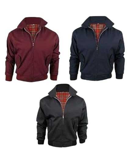 Mens Retro Scooter Branded Classic Vintage 1970's Bomber Harrington Jacket Coat