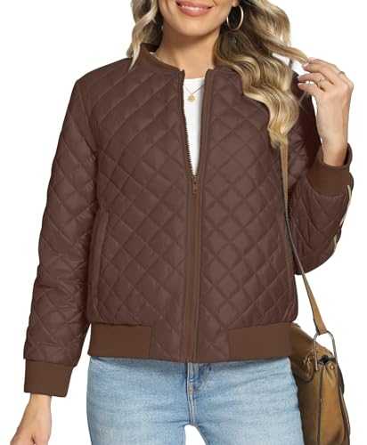 POPYOUNG 2024 Women's Fall-Winter Jacket Outwear Quilted Coats with Pockets