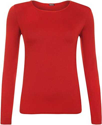 WearAll Ladies Long Sleeve T-Shirt Top Womens Size 8-14