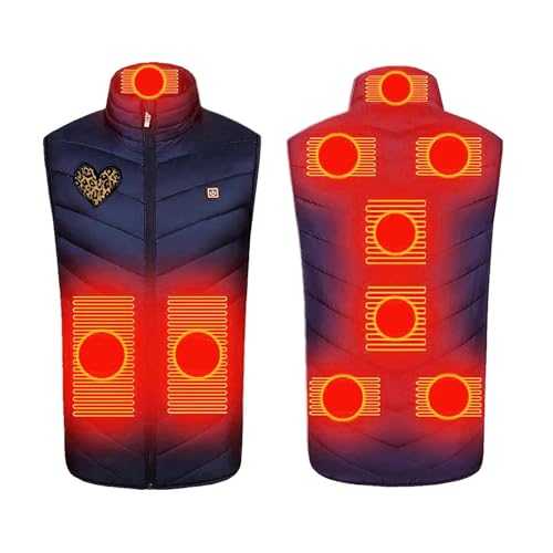 Heated Vest Women Clearance,Womens 9 Zones Heated Gilet Today's Deals,2024 Upgraded Electric USB Smart Heating Jacket 3 Levels Heat Settings Heated Body Warmer Gilet Winter Oversized Down Vest S-6XL