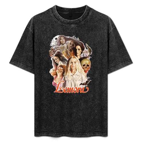 Ln LEMORA Retro Vintage Vampires Cult Movie 70S Men's T-Shirt Graphic Shirts Unisex Black Tee