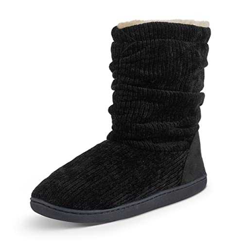 Polar Womens Slipper Boots with Sherpa Lining - Memory Foam Indoor Bootie Slipper with Anti-Slip Rubber Sole - Soft, Warm and Fluffy House Slipper - Ankle Boot Slippers