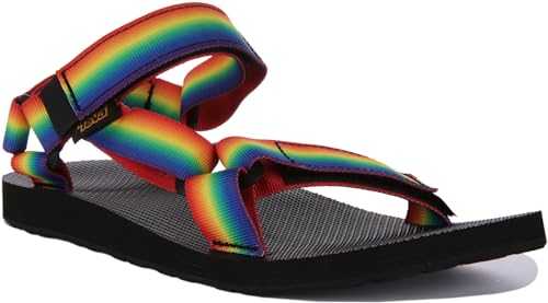 Original Universal Gradiate Pride Men's Hook and Loop Sandal (Multi Colour, UK 6)