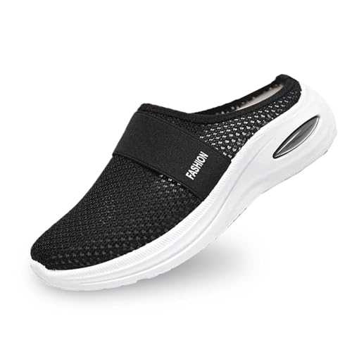 Women's Shoes Ankle Boots 35 Women's Spring and Summer Fashion Mesh Plain Slippers with Covered Toe Non-Slip Comfortable Beach Slippers Yellow Shoes Women 37